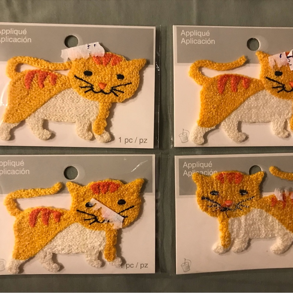 Cute Yellow Cat Iron-On Patch - Pets Cat Appliqué